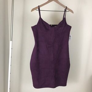 Faux Suede Mini Dress